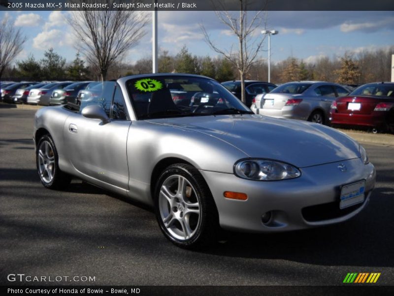 Sunlight Silver Metallic / Black 2005 Mazda MX-5 Miata Roadster