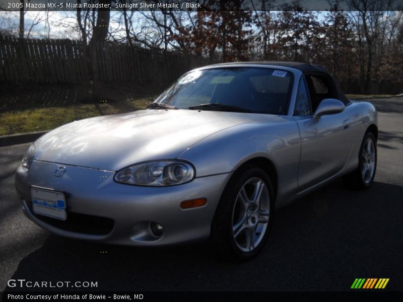 Sunlight Silver Metallic / Black 2005 Mazda MX-5 Miata Roadster