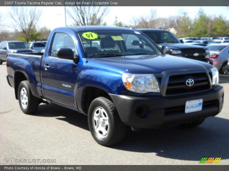 Indigo Ink Pearl / Graphite Gray 2007 Toyota Tacoma Regular Cab