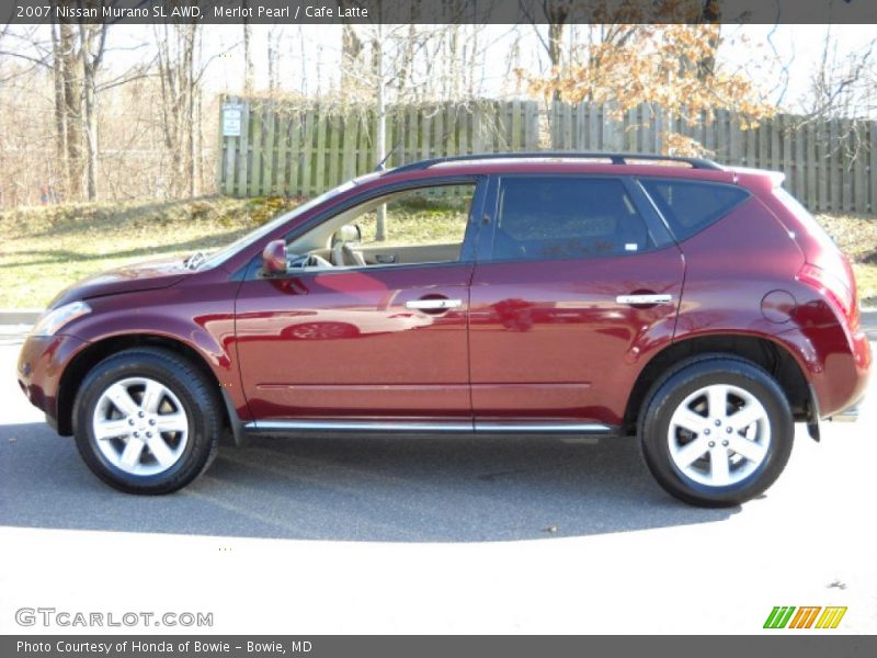 Merlot Pearl / Cafe Latte 2007 Nissan Murano SL AWD