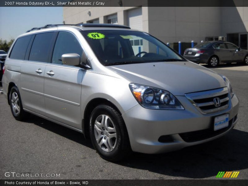 Silver Pearl Metallic / Gray 2007 Honda Odyssey EX-L