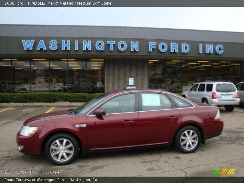 Merlot Metallic / Medium Light Stone 2008 Ford Taurus SEL
