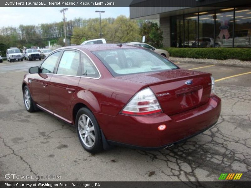 Merlot Metallic / Medium Light Stone 2008 Ford Taurus SEL