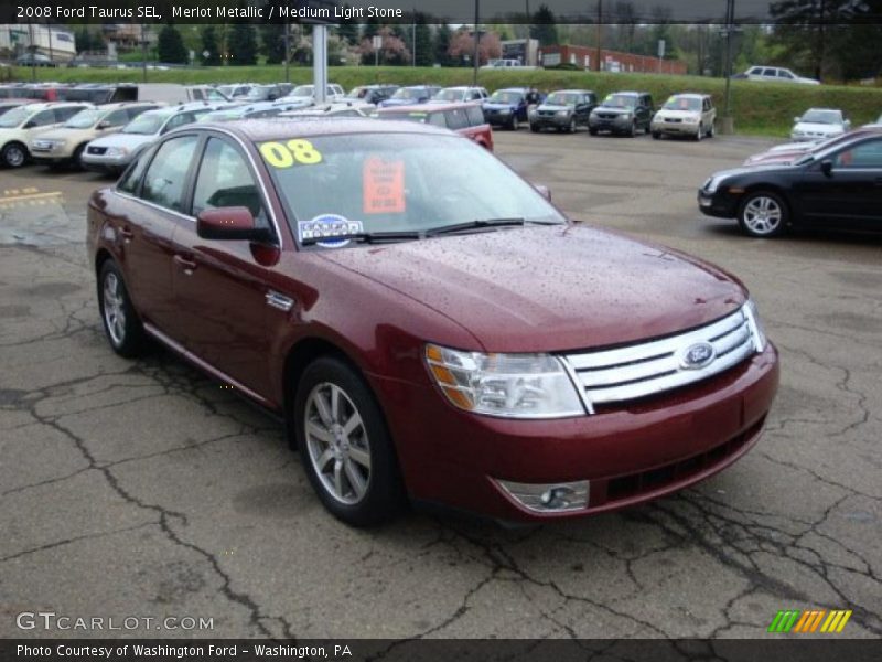 Merlot Metallic / Medium Light Stone 2008 Ford Taurus SEL