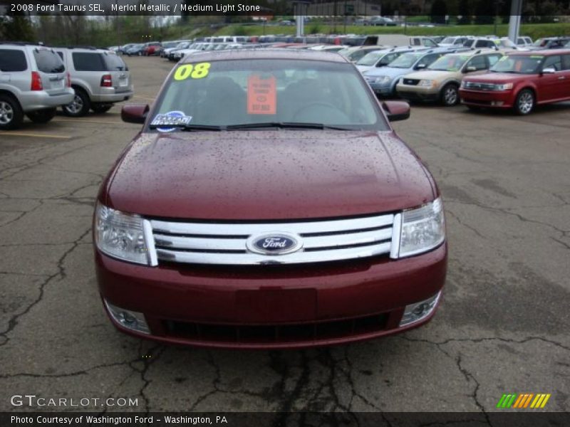 Merlot Metallic / Medium Light Stone 2008 Ford Taurus SEL