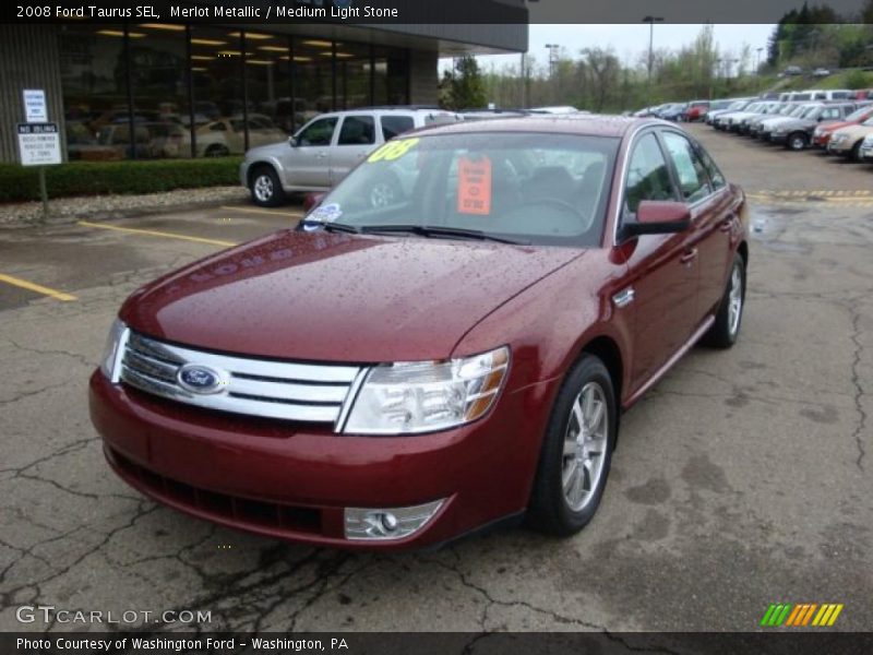 Merlot Metallic / Medium Light Stone 2008 Ford Taurus SEL