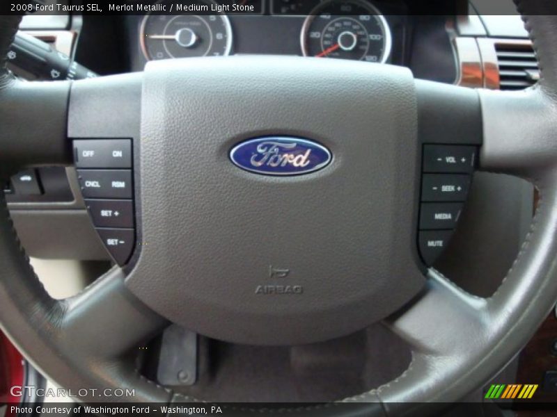Merlot Metallic / Medium Light Stone 2008 Ford Taurus SEL