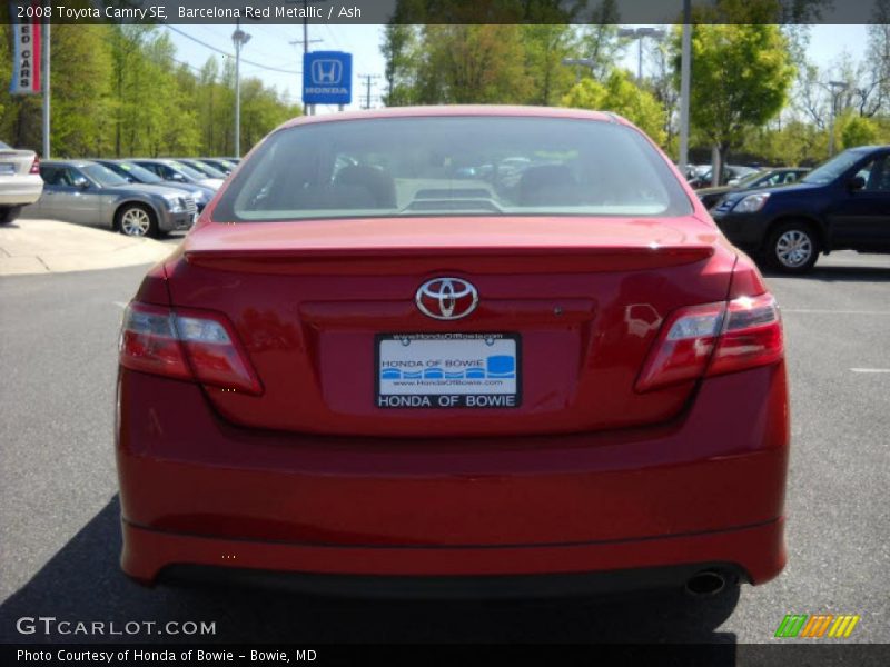 Barcelona Red Metallic / Ash 2008 Toyota Camry SE