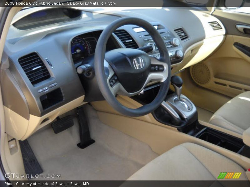 Galaxy Gray Metallic / Ivory 2008 Honda Civic Hybrid Sedan