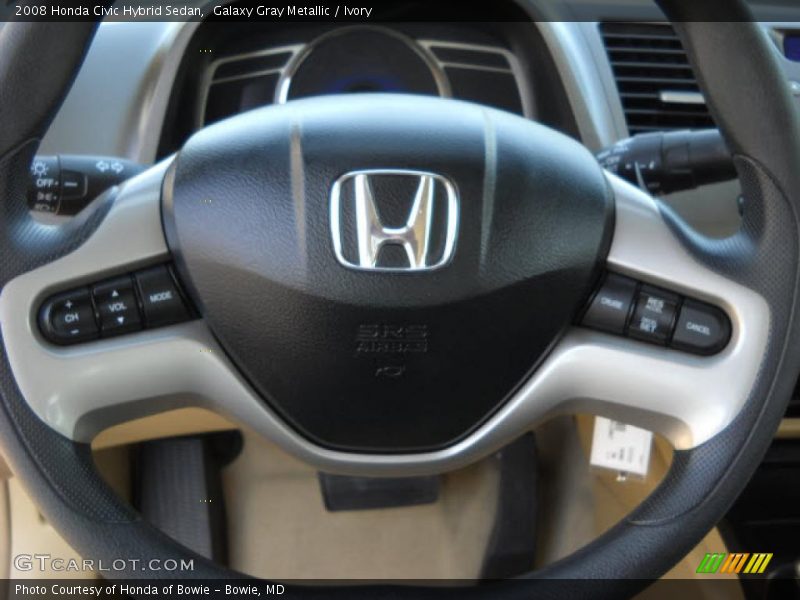 Galaxy Gray Metallic / Ivory 2008 Honda Civic Hybrid Sedan