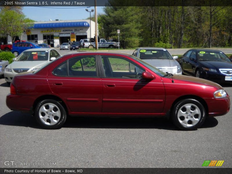 Inferno Red / Taupe 2005 Nissan Sentra 1.8 S