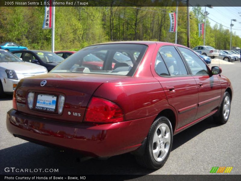 Inferno Red / Taupe 2005 Nissan Sentra 1.8 S