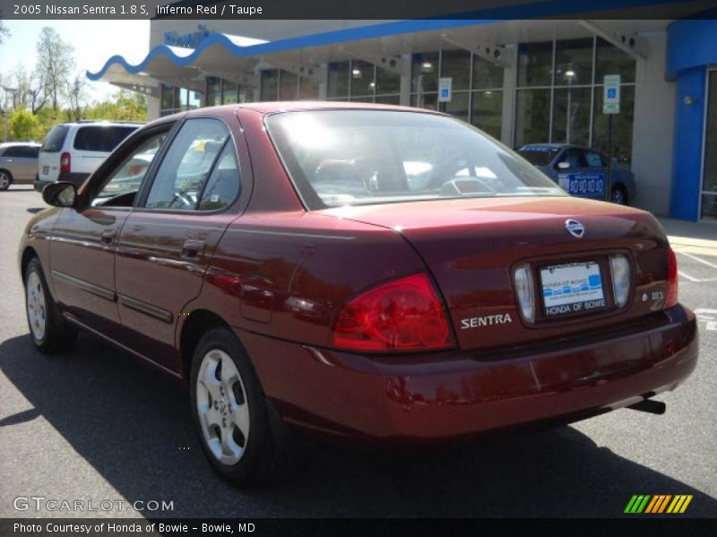 Inferno Red / Taupe 2005 Nissan Sentra 1.8 S