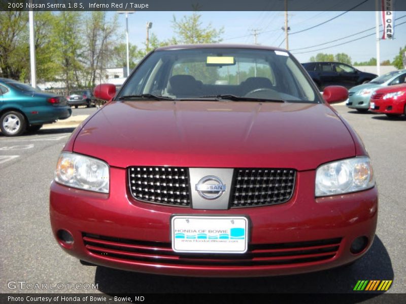 Inferno Red / Taupe 2005 Nissan Sentra 1.8 S