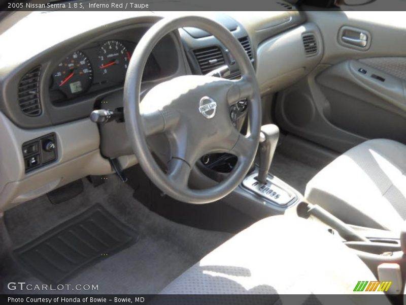 Inferno Red / Taupe 2005 Nissan Sentra 1.8 S