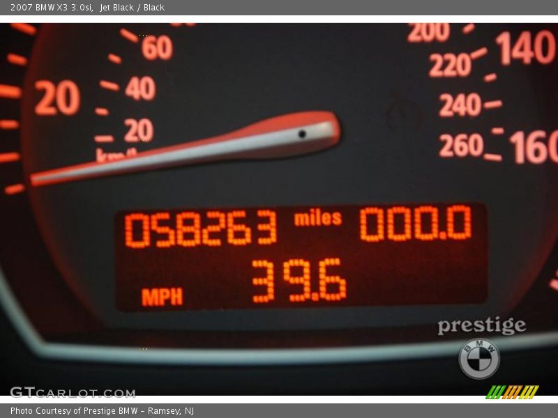 Jet Black / Black 2007 BMW X3 3.0si