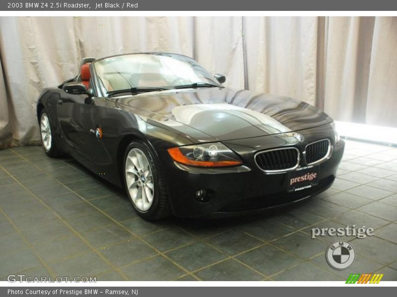 Jet Black / Red 2003 BMW Z4 2.5i Roadster