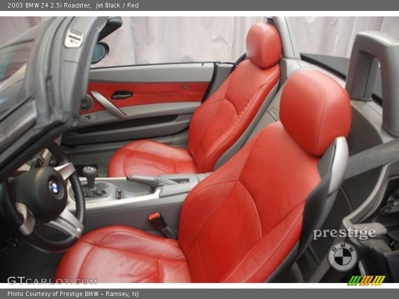 Jet Black / Red 2003 BMW Z4 2.5i Roadster