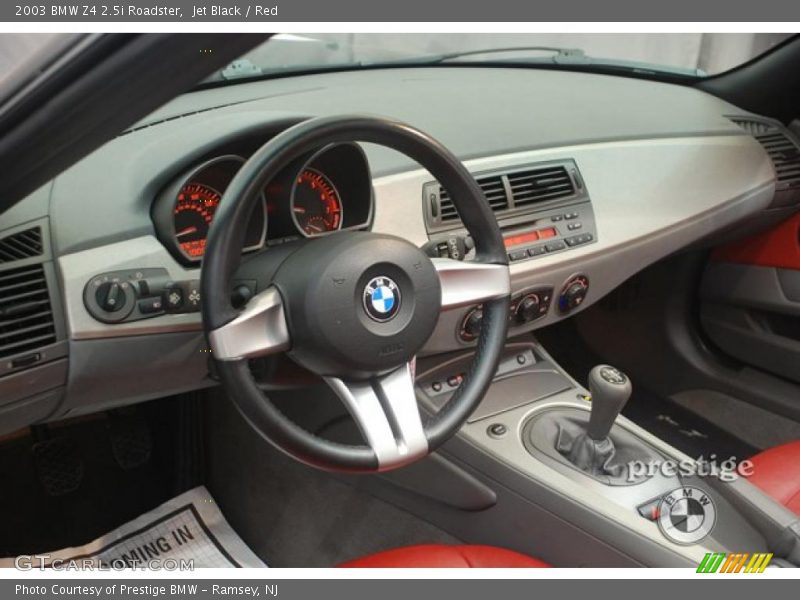 Jet Black / Red 2003 BMW Z4 2.5i Roadster