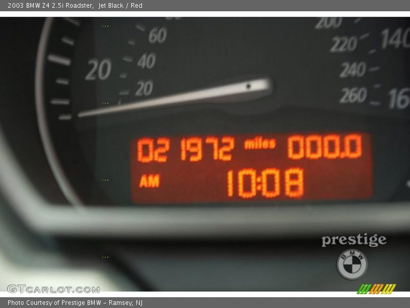 Jet Black / Red 2003 BMW Z4 2.5i Roadster