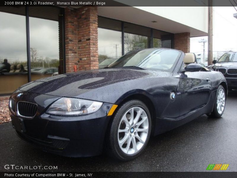 Monaco Blue Metallic / Beige 2008 BMW Z4 3.0i Roadster