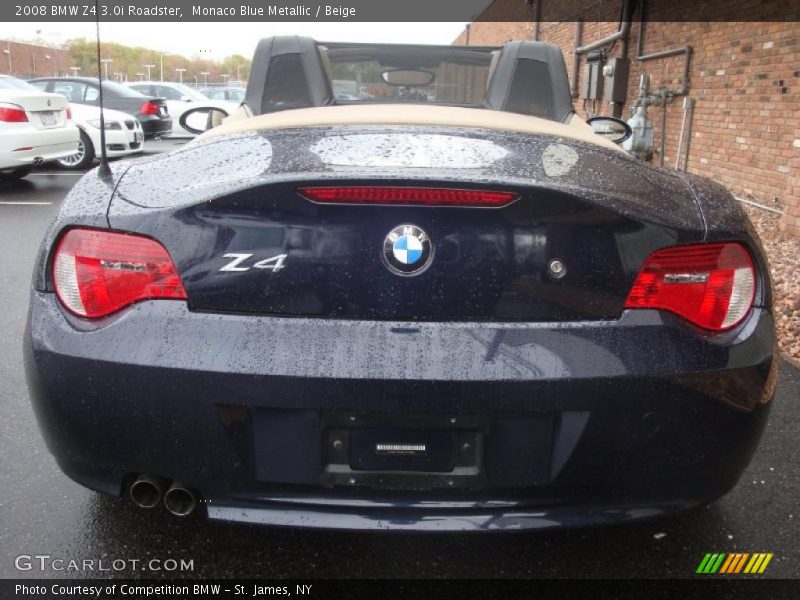 Monaco Blue Metallic / Beige 2008 BMW Z4 3.0i Roadster