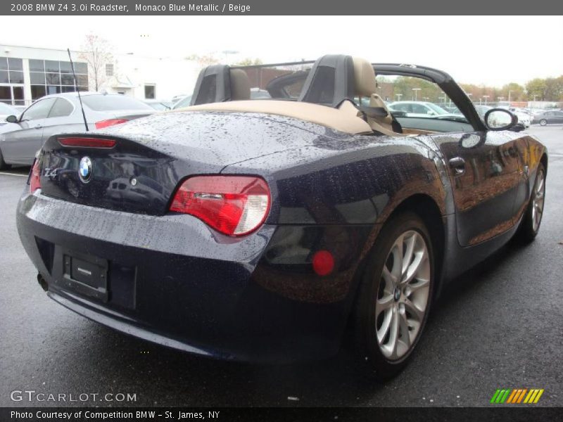 Monaco Blue Metallic / Beige 2008 BMW Z4 3.0i Roadster