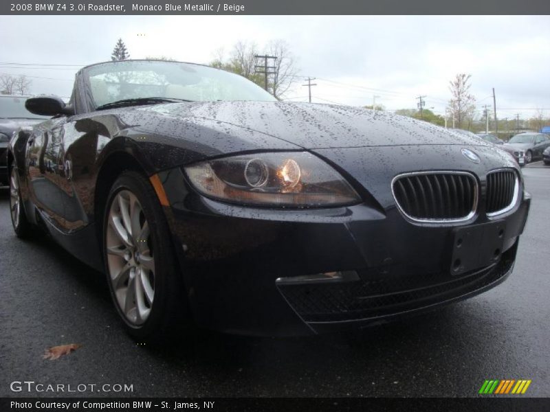 Monaco Blue Metallic / Beige 2008 BMW Z4 3.0i Roadster