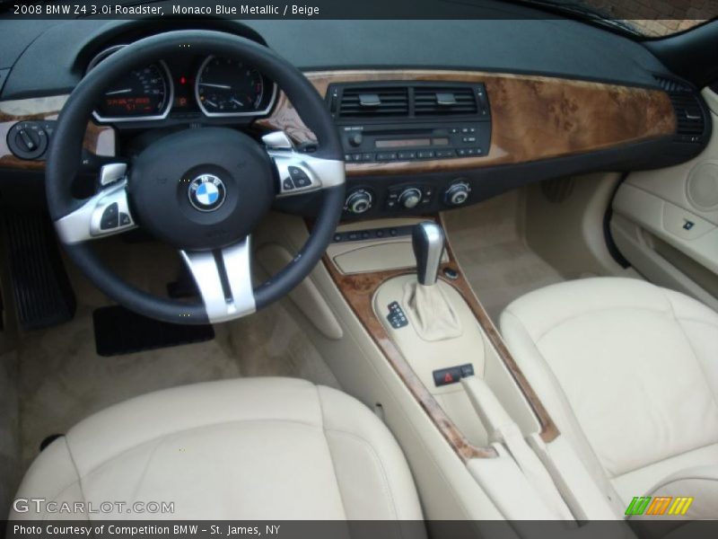 Monaco Blue Metallic / Beige 2008 BMW Z4 3.0i Roadster