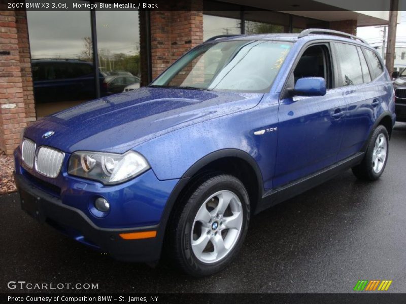 Montego Blue Metallic / Black 2007 BMW X3 3.0si