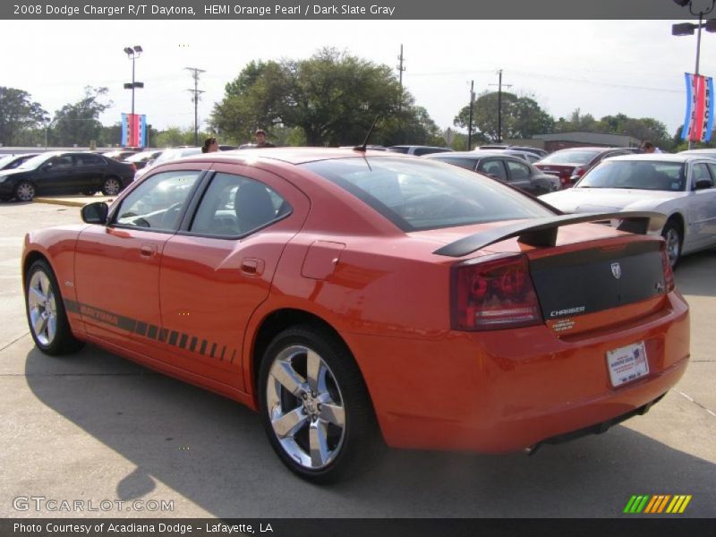 HEMI Orange Pearl / Dark Slate Gray 2008 Dodge Charger R/T Daytona