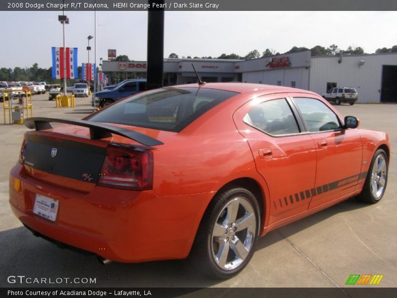HEMI Orange Pearl / Dark Slate Gray 2008 Dodge Charger R/T Daytona