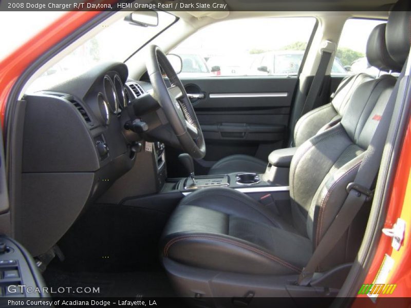 HEMI Orange Pearl / Dark Slate Gray 2008 Dodge Charger R/T Daytona