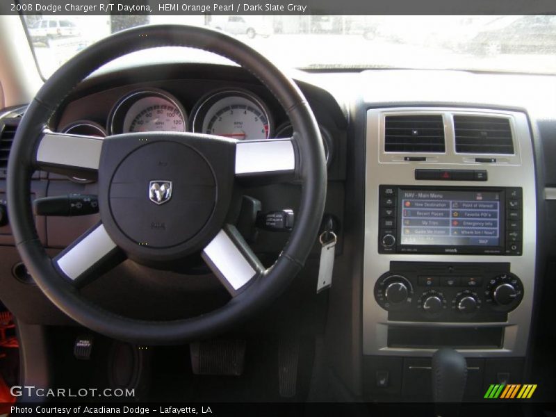 HEMI Orange Pearl / Dark Slate Gray 2008 Dodge Charger R/T Daytona