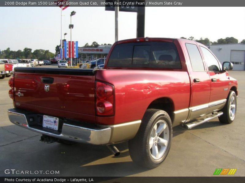 Inferno Red Crystal Pearl / Medium Slate Gray 2008 Dodge Ram 1500 Lone Star Edition Quad Cab