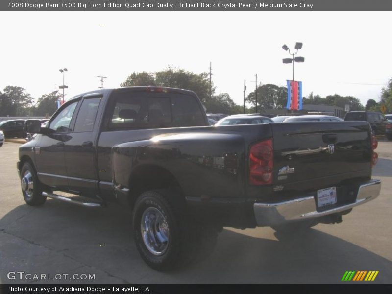 Brilliant Black Crystal Pearl / Medium Slate Gray 2008 Dodge Ram 3500 Big Horn Edition Quad Cab Dually