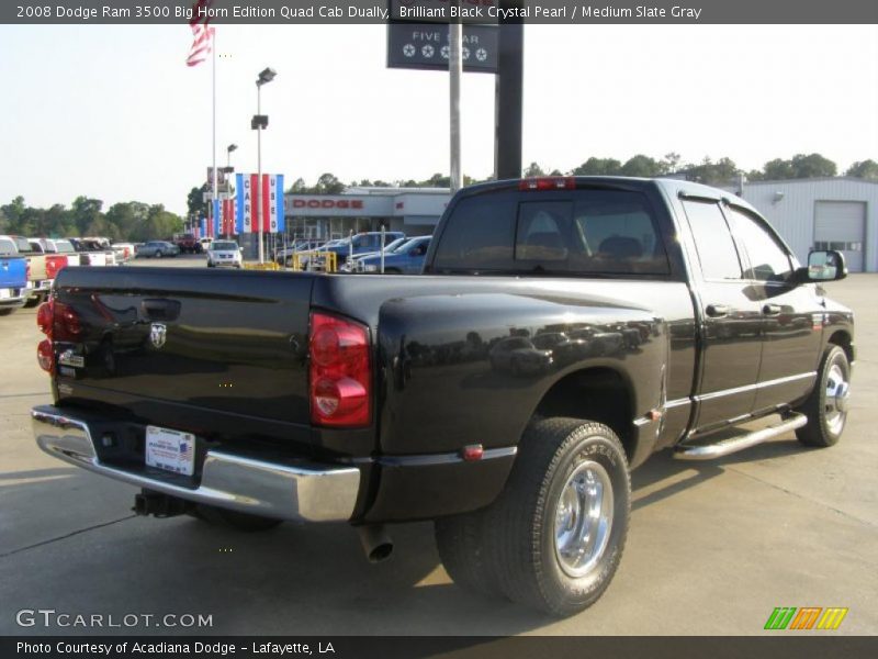 Brilliant Black Crystal Pearl / Medium Slate Gray 2008 Dodge Ram 3500 Big Horn Edition Quad Cab Dually