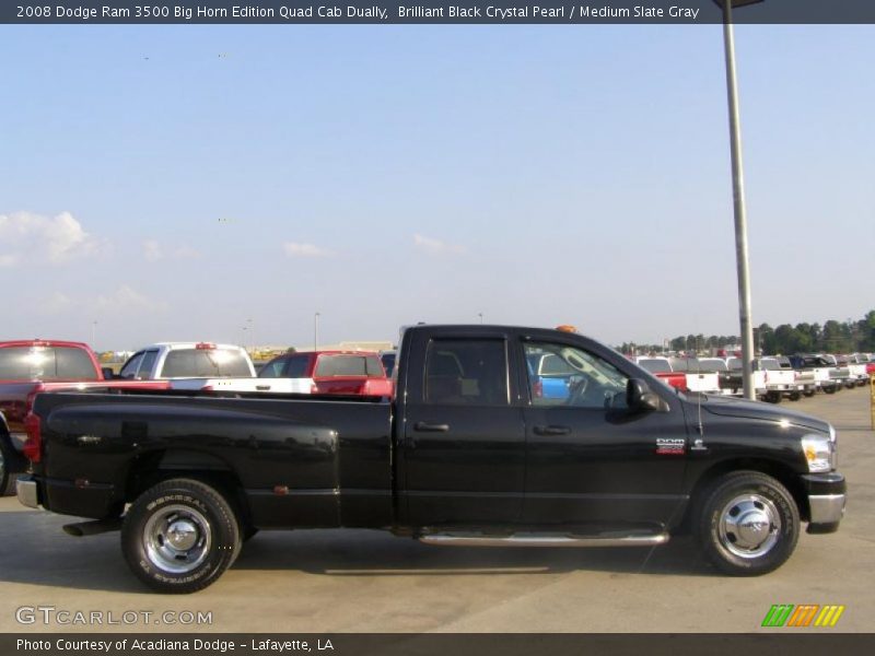 Brilliant Black Crystal Pearl / Medium Slate Gray 2008 Dodge Ram 3500 Big Horn Edition Quad Cab Dually