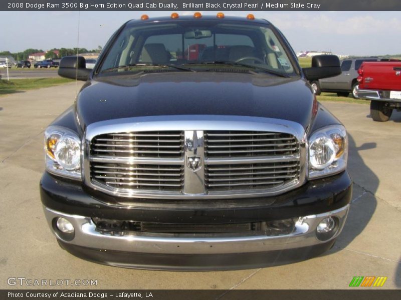 Brilliant Black Crystal Pearl / Medium Slate Gray 2008 Dodge Ram 3500 Big Horn Edition Quad Cab Dually