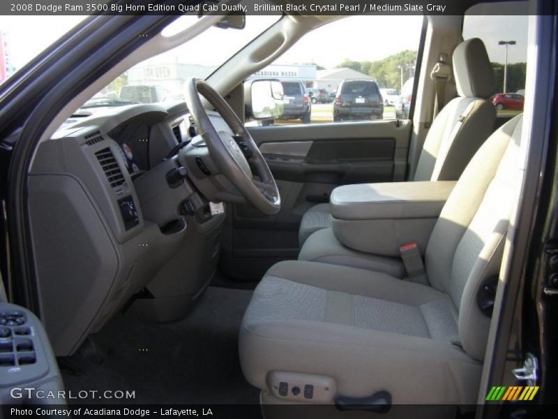 Brilliant Black Crystal Pearl / Medium Slate Gray 2008 Dodge Ram 3500 Big Horn Edition Quad Cab Dually