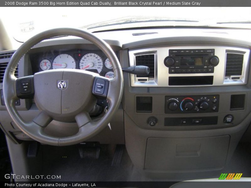 Brilliant Black Crystal Pearl / Medium Slate Gray 2008 Dodge Ram 3500 Big Horn Edition Quad Cab Dually