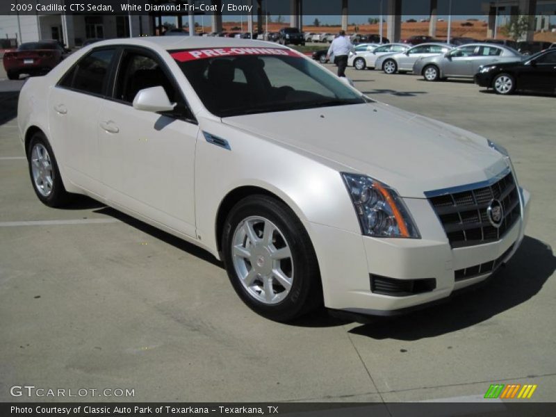 White Diamond Tri-Coat / Ebony 2009 Cadillac CTS Sedan