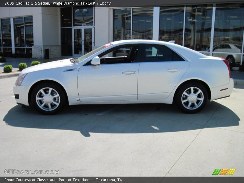 White Diamond Tri-Coat / Ebony 2009 Cadillac CTS Sedan