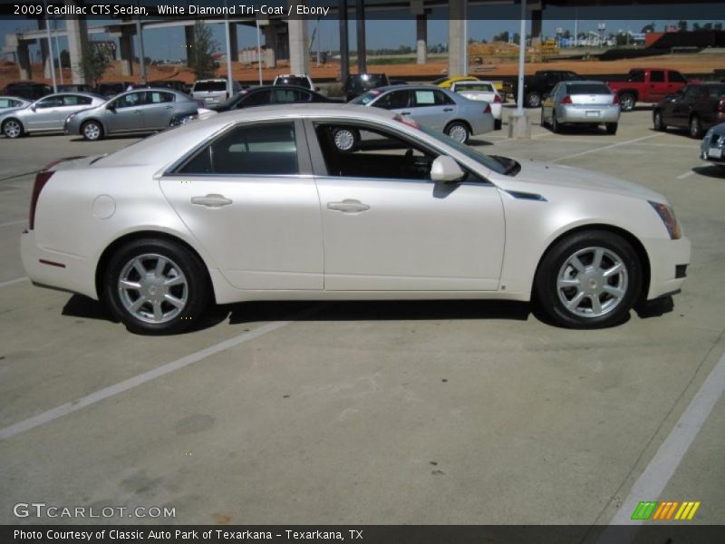 White Diamond Tri-Coat / Ebony 2009 Cadillac CTS Sedan
