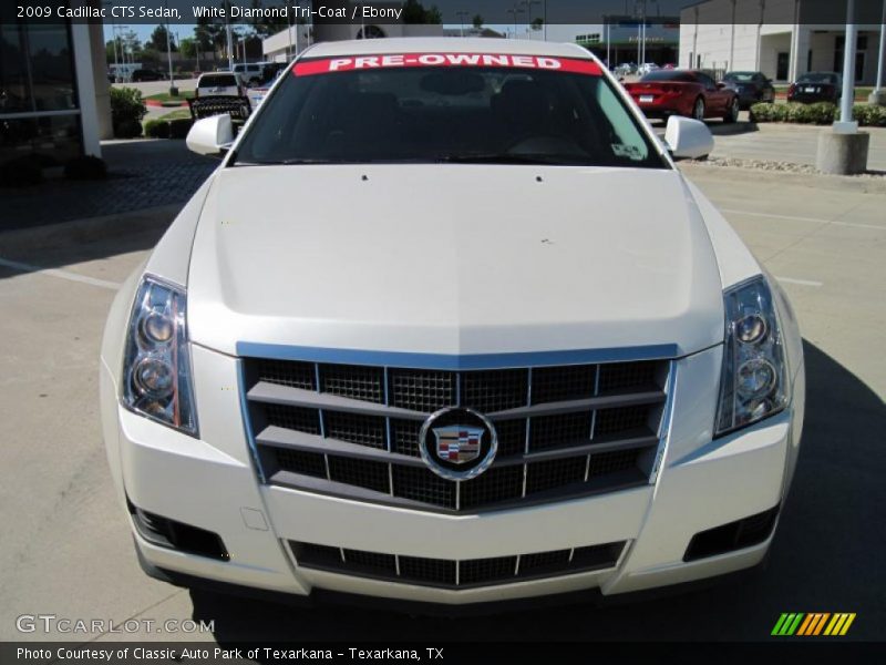White Diamond Tri-Coat / Ebony 2009 Cadillac CTS Sedan
