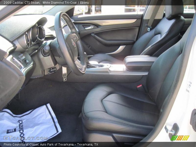 White Diamond Tri-Coat / Ebony 2009 Cadillac CTS Sedan