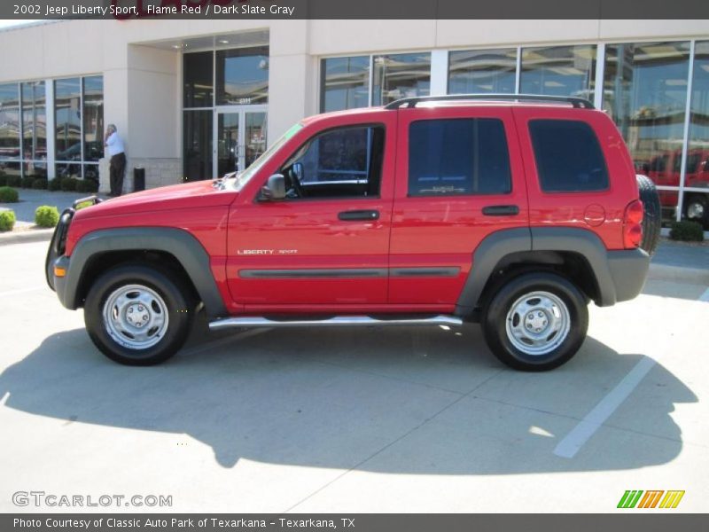 Flame Red / Dark Slate Gray 2002 Jeep Liberty Sport
