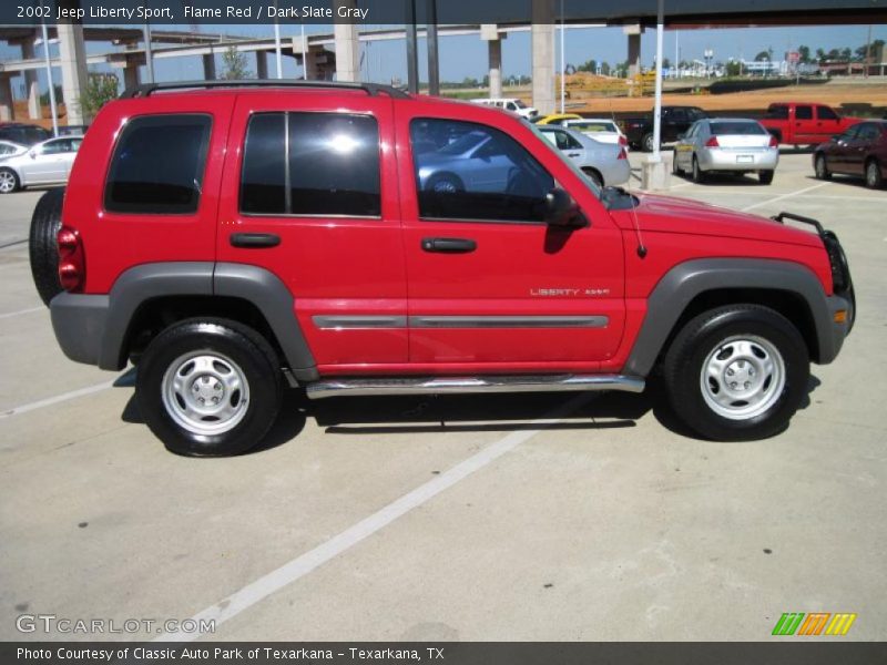 Flame Red / Dark Slate Gray 2002 Jeep Liberty Sport