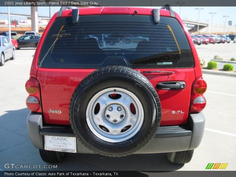 Flame Red / Dark Slate Gray 2002 Jeep Liberty Sport