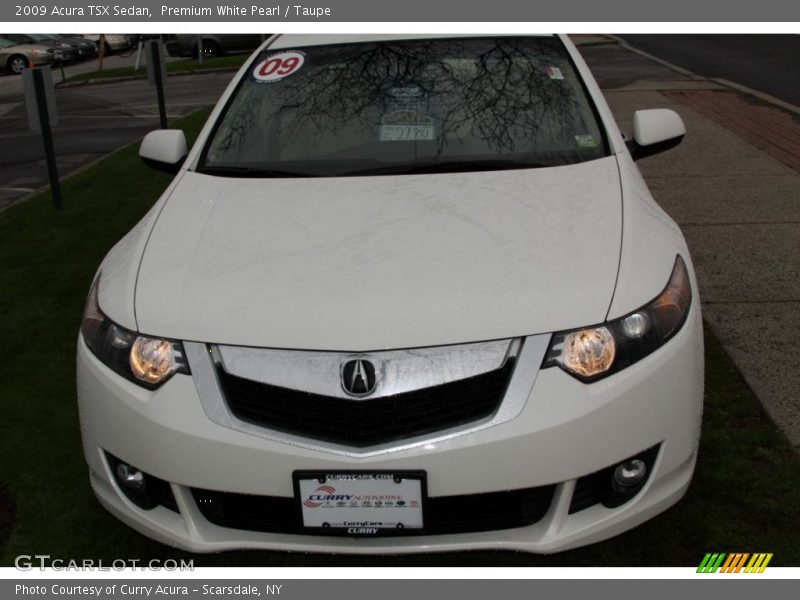 Premium White Pearl / Taupe 2009 Acura TSX Sedan